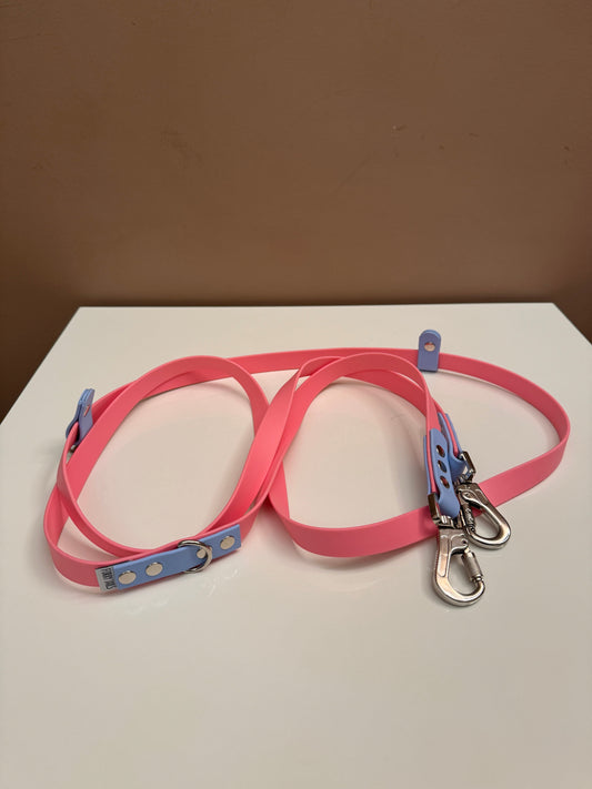 Biothane Handsfree Leash - Pink & Blue