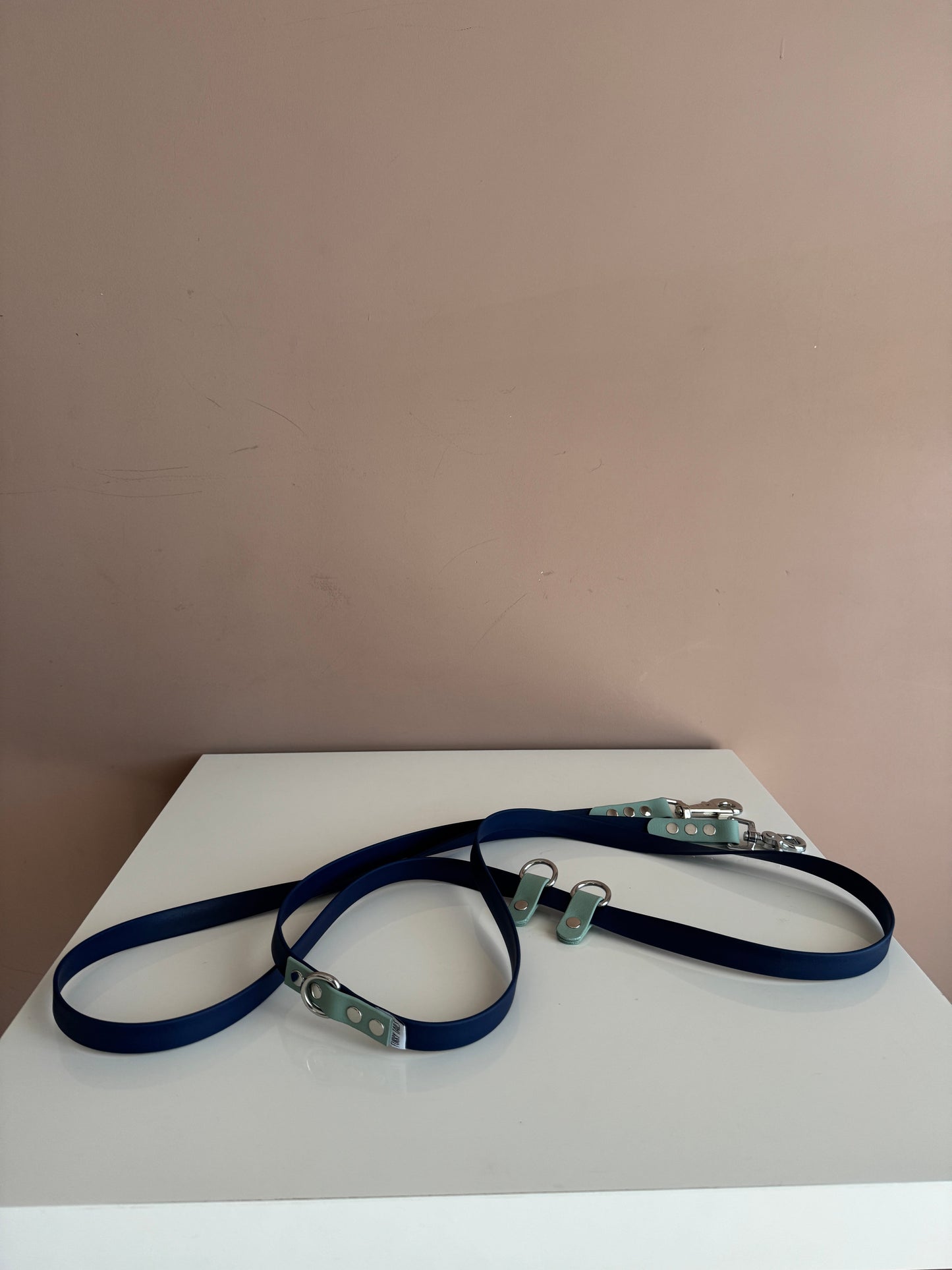 Ροζ & Κίτρινο Handsfree Biothane Λουρί 