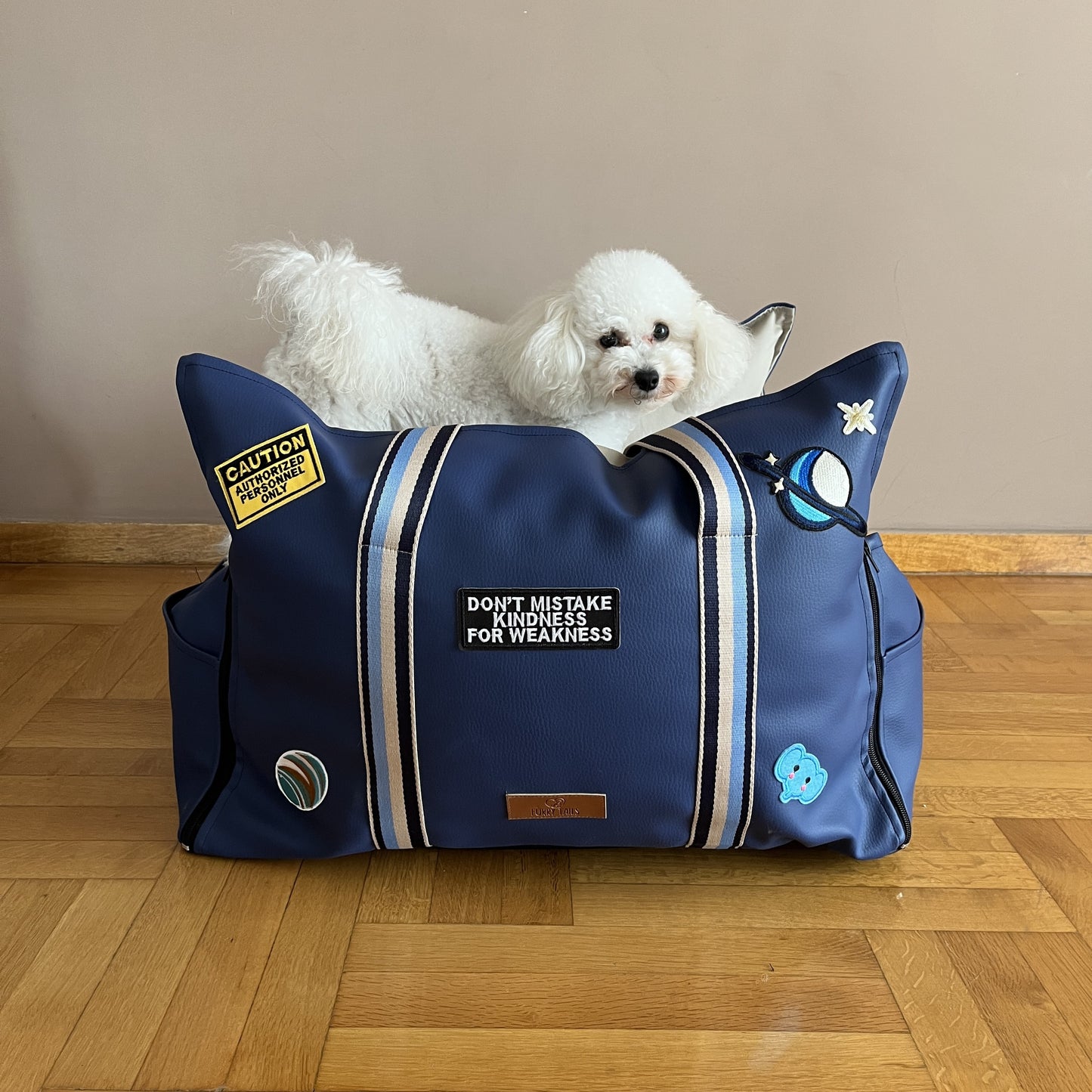 Luxury Dog Car Seat / Travel Bed - "Starry Night"