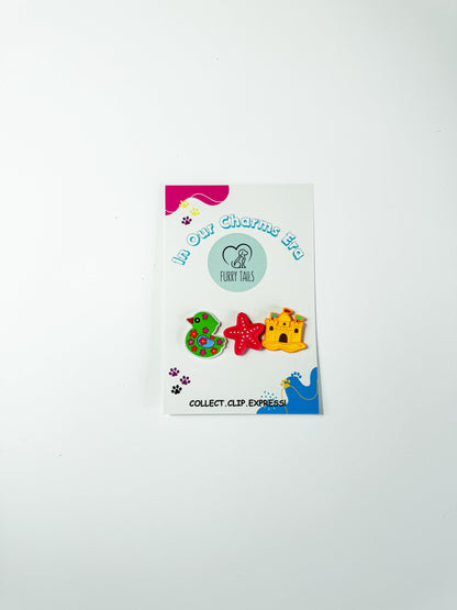 Triplet Charm Set - "Seaside Fun"