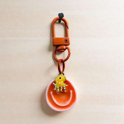 Smiley Face Charm - Orange