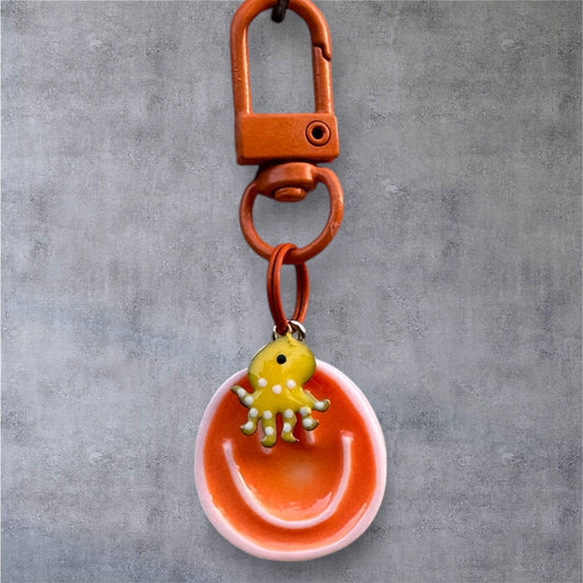 Smiley Face Charm - Orange