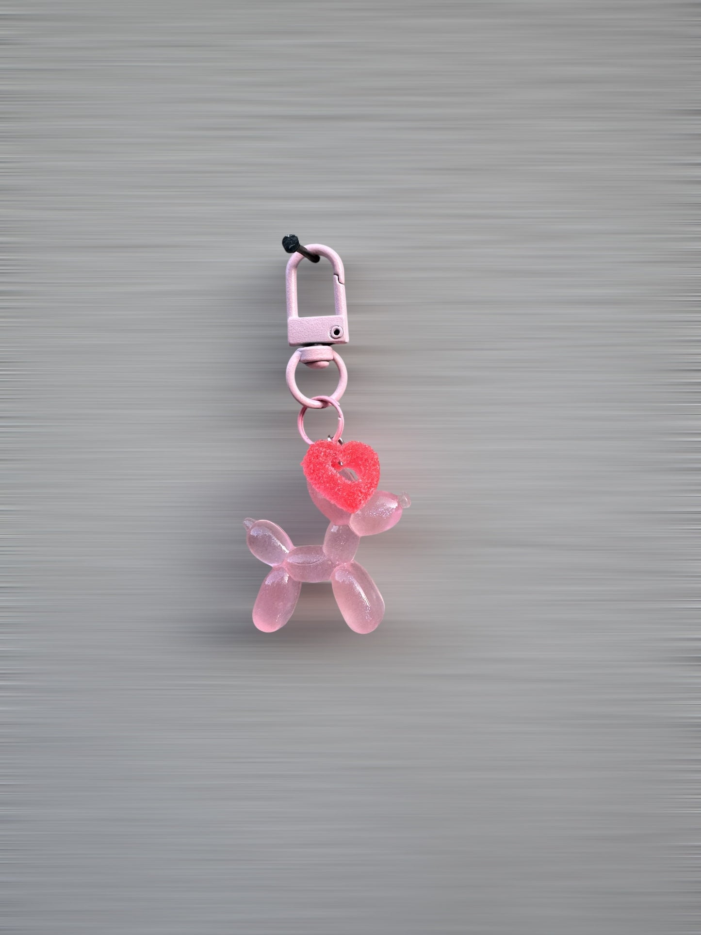 Balloon Dog Charm - Pink Heart