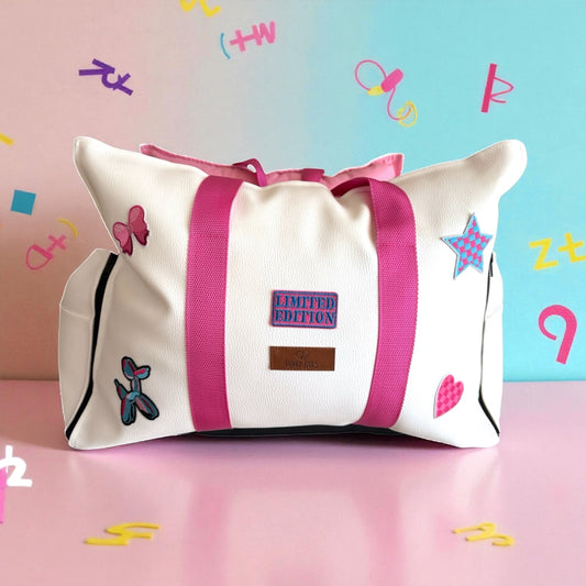Luxury Dog Car Seat / Travel Bag  - "Cotton  Candy"