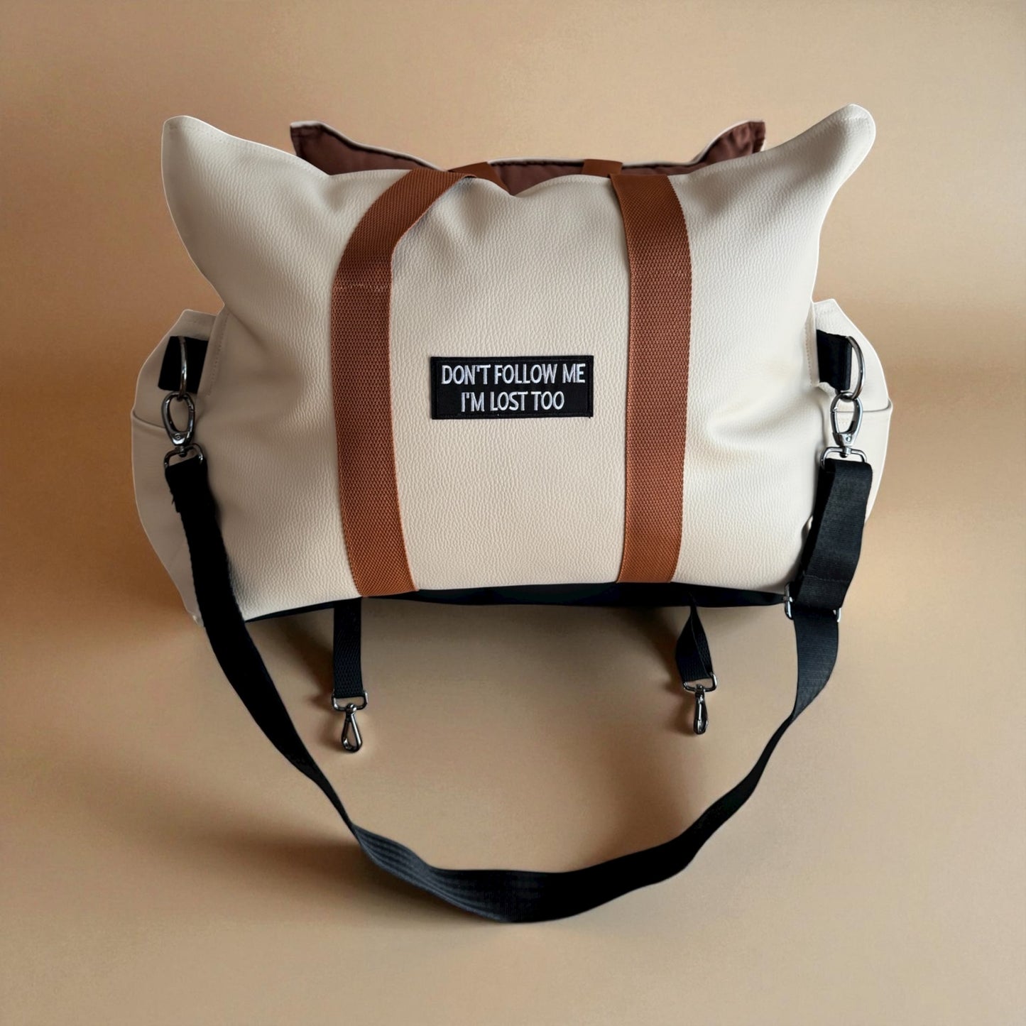 LUXURY DOG CAR SEAT / TRAVEL BAG - "COTTON CANDY"