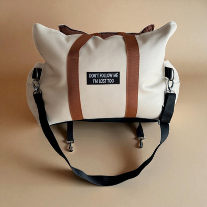 LUXURY DOG CAR SEAT / TRAVEL BAG - "COTTON CANDY"