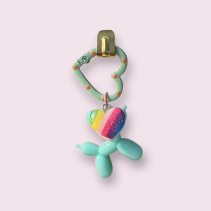 Balloon Dog Charm - Aqua