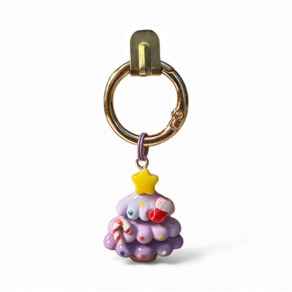 Christmas Tree Clip-on Charm - Purple