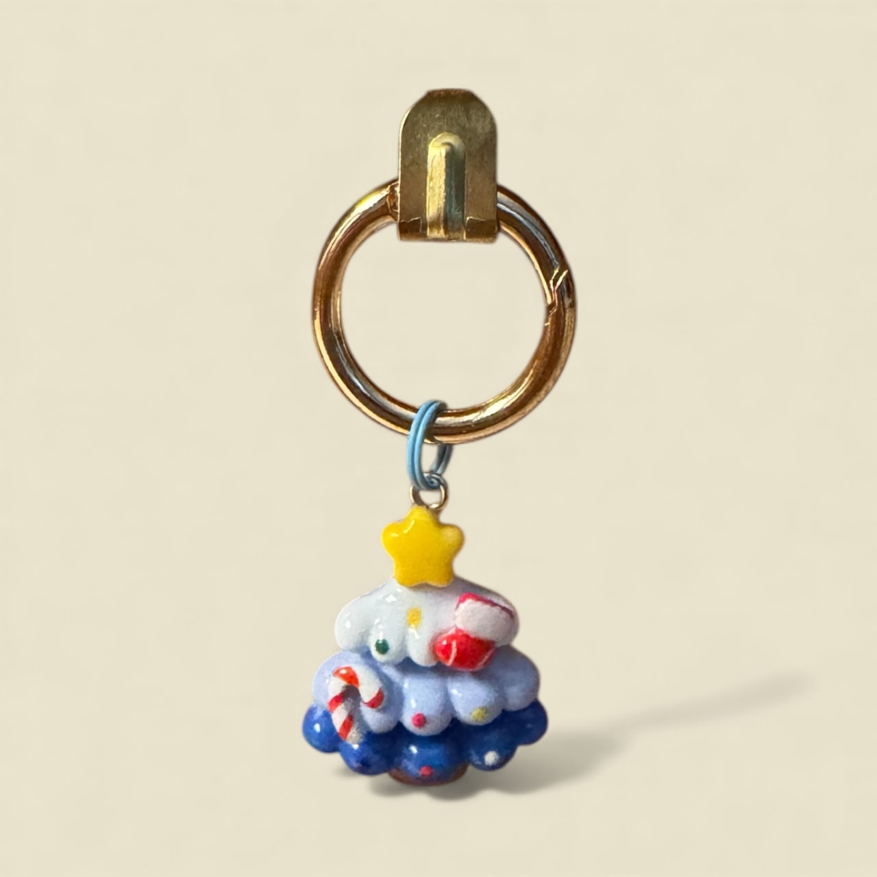 Christmas Tree Clip-on Charm - Blue