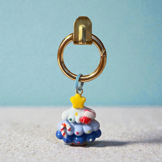 Christmas Tree Clip-on Charm - Blue