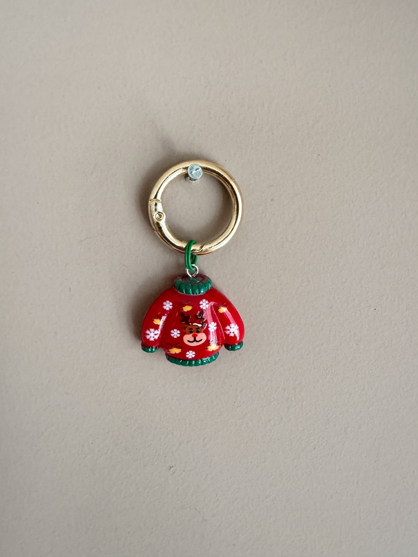 Reindeer Jumper  Clip-on Charm