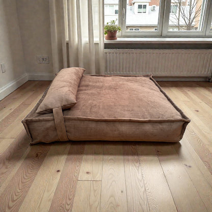 Brown Corduroy Dog Bed