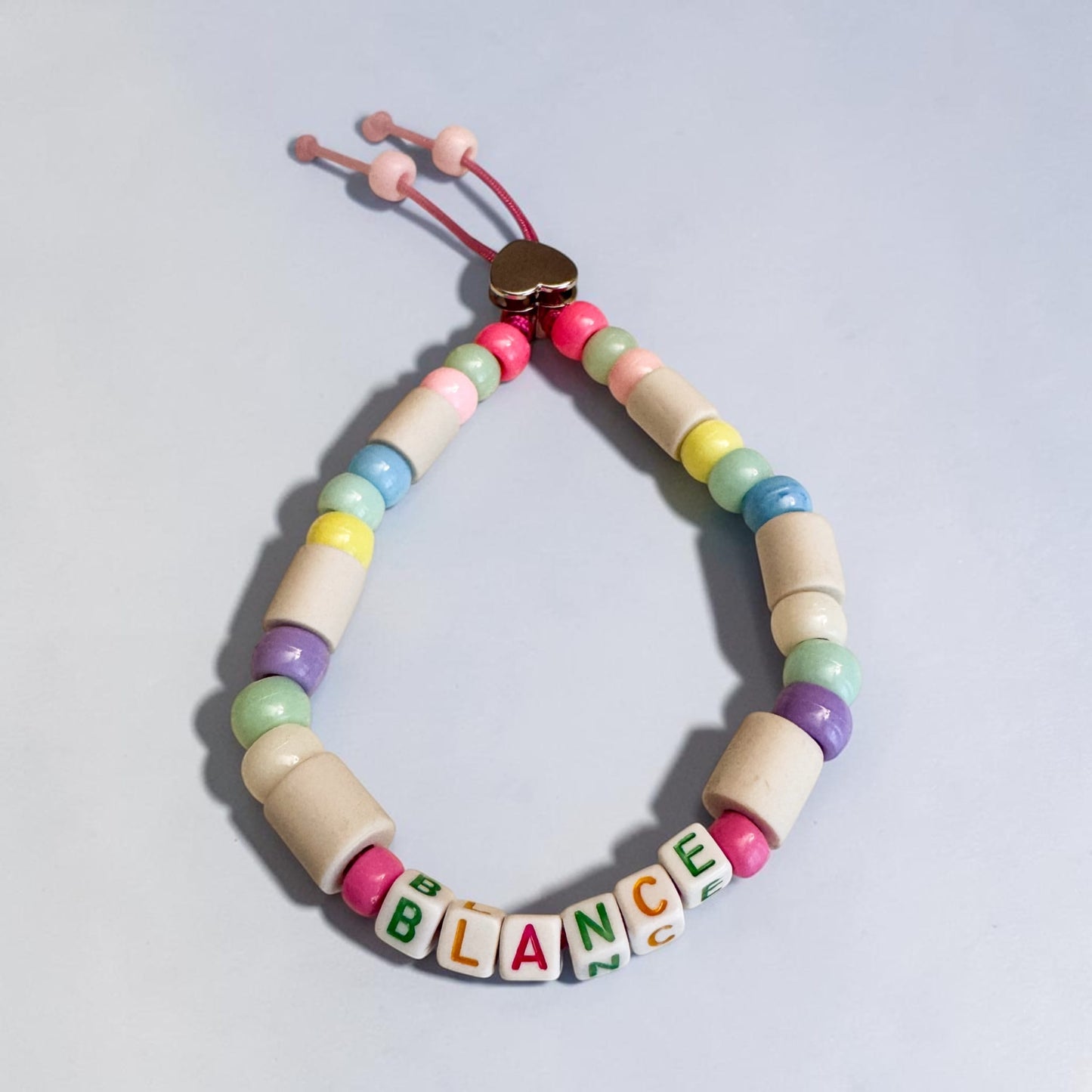 🌈 Rainbow Name EM Bead Necklace