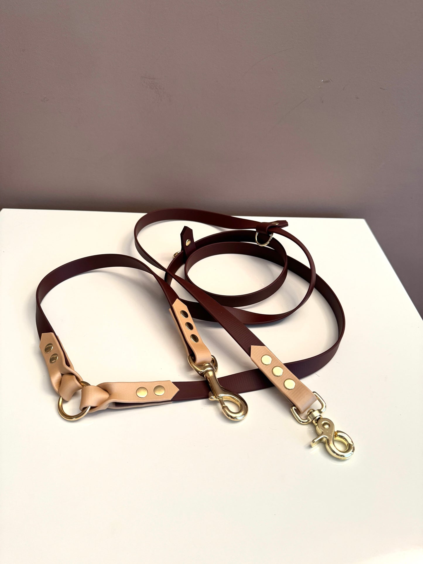 Biothane Handsfree Leash - Mocha Luxe